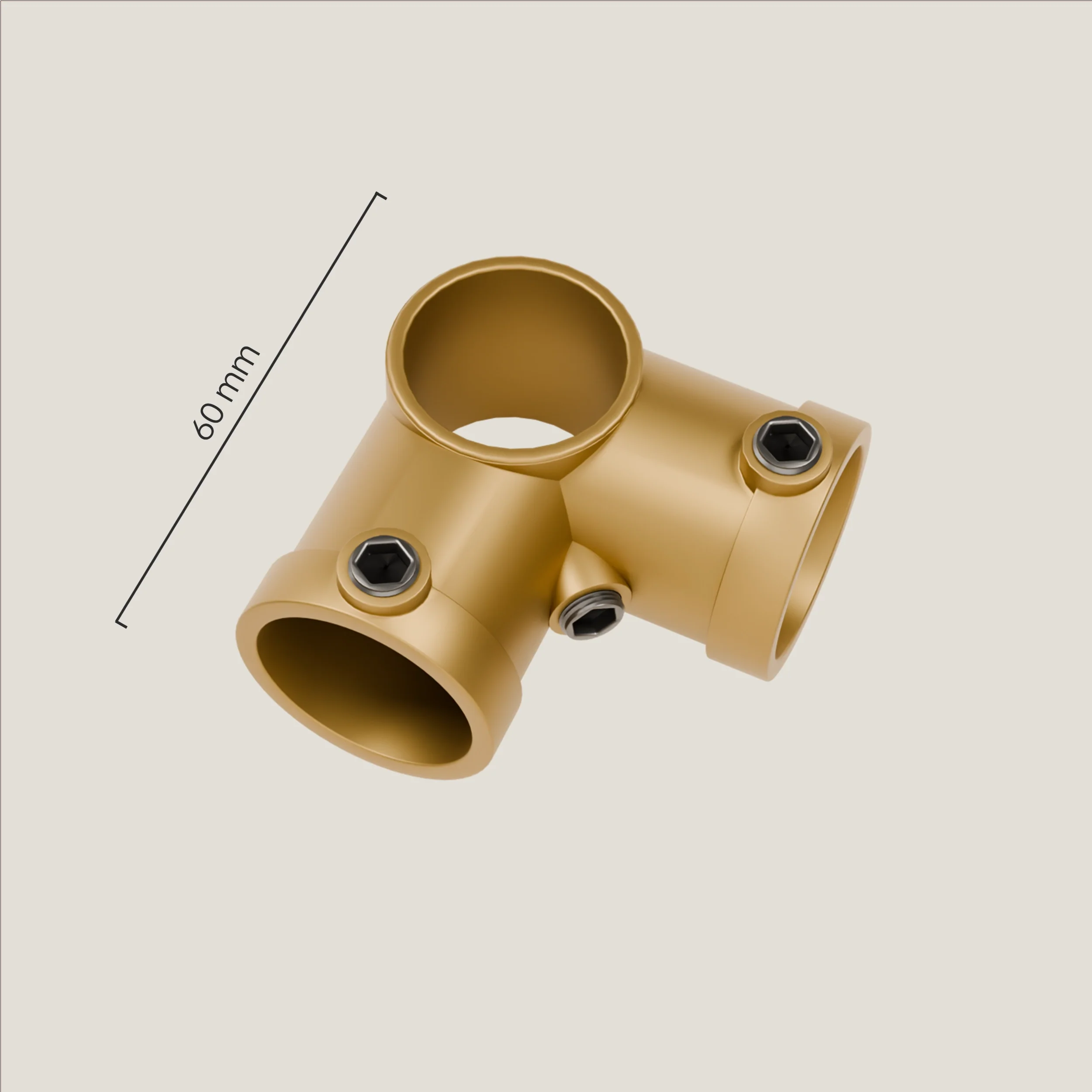 3-voudige hoekklem open – goud - Image 2