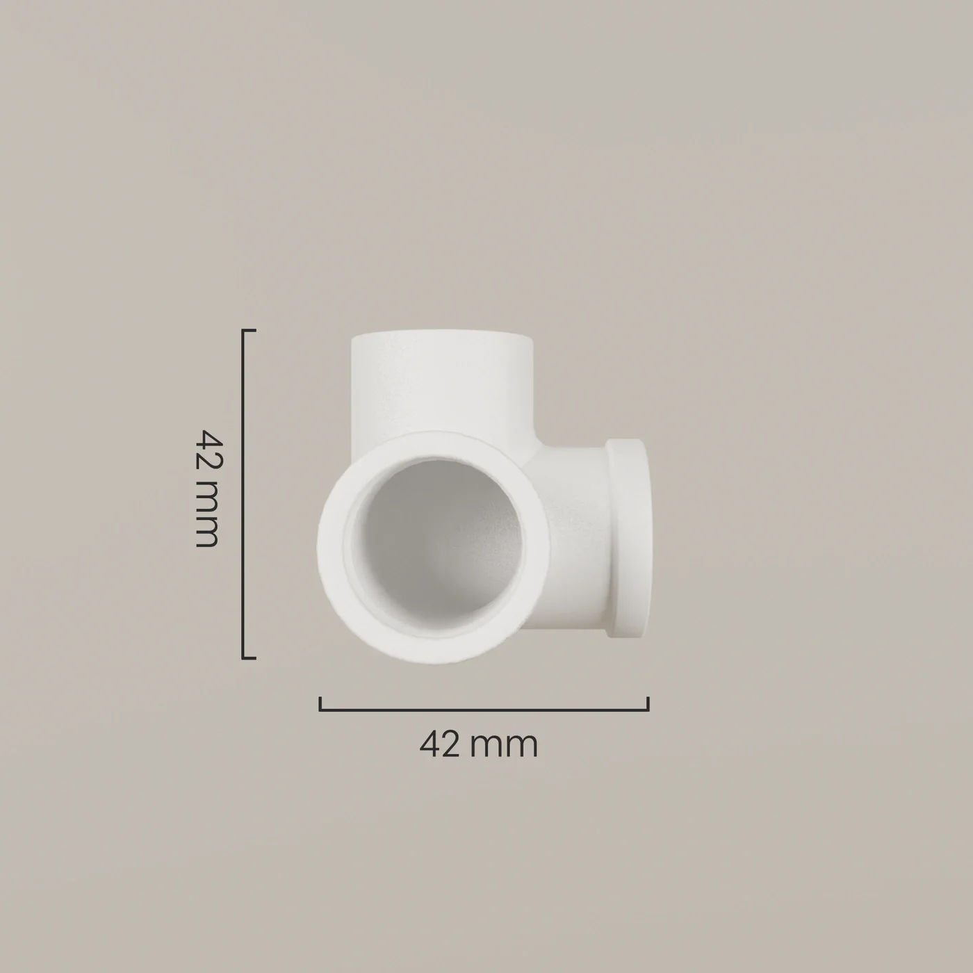 3-wegconnector 90° – Wit - Image 2