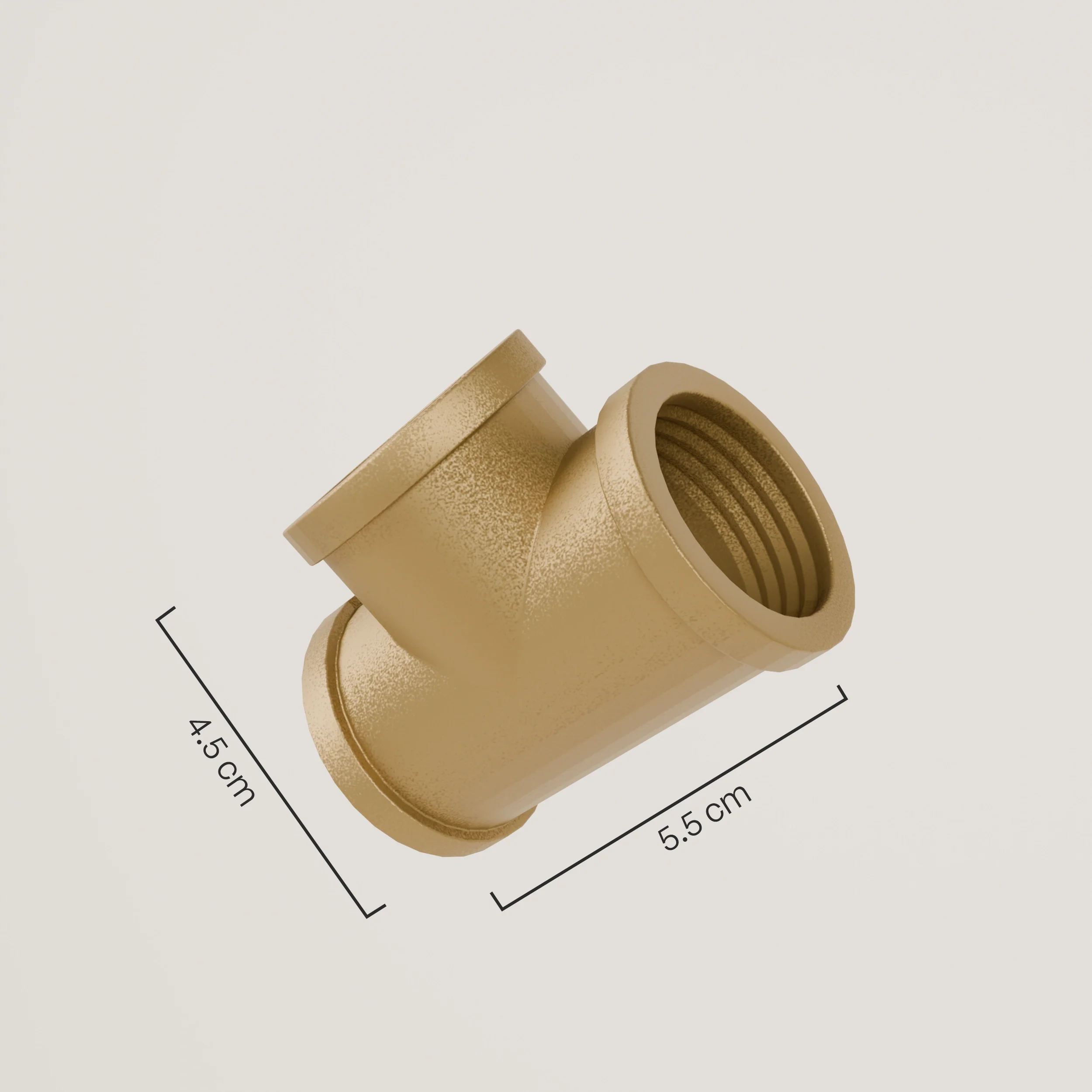 T-stuk – goud - Image 2