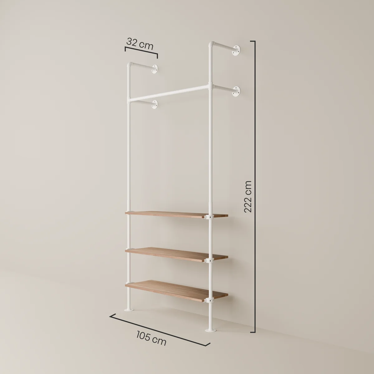 KIM 1 OAK – 3 planken | wit - Image 3