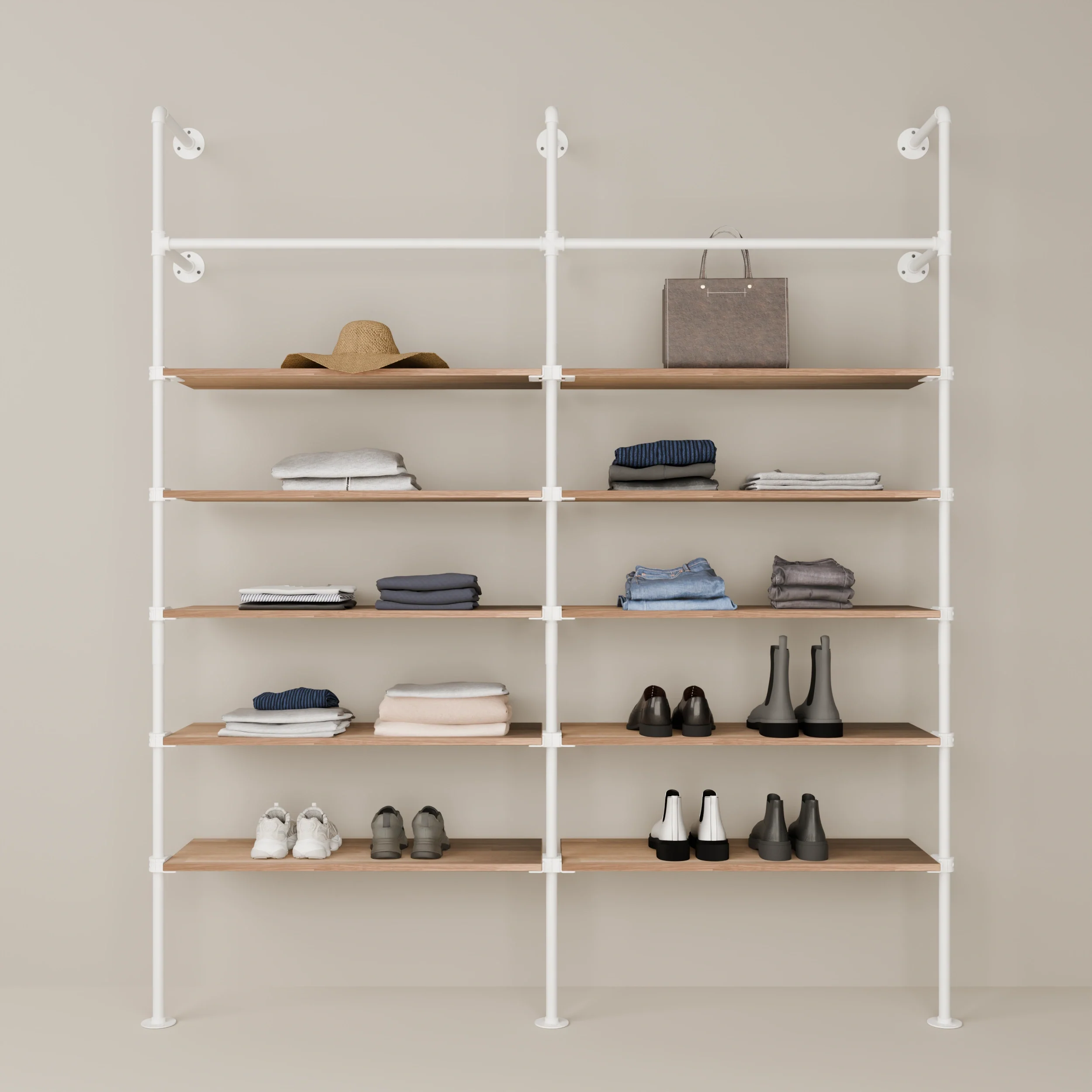 KIM 2 OAK – 10 Regalböden | wit