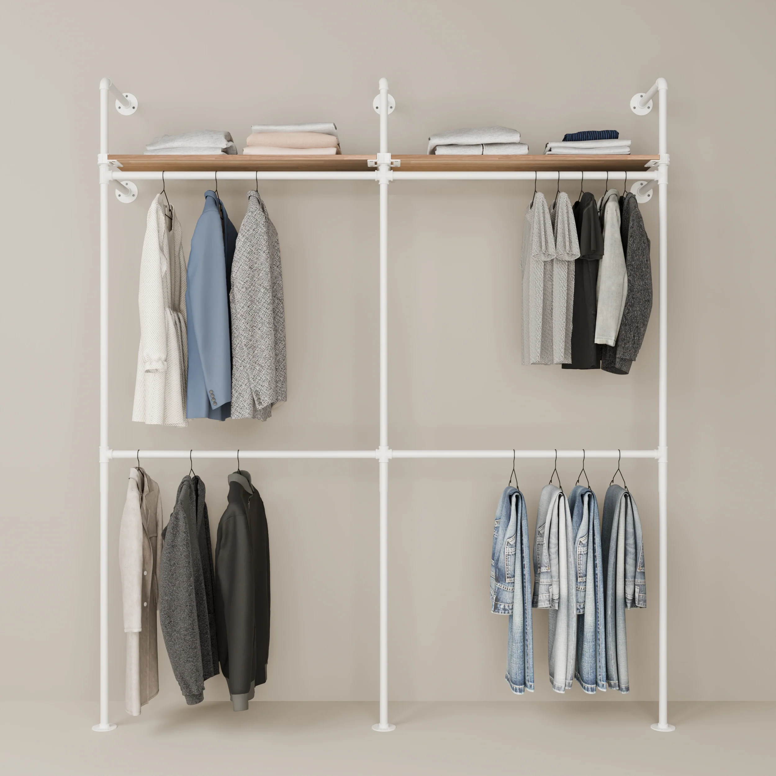 KIM DOUBLE 2 OAK – 2 bovenste planken | wit