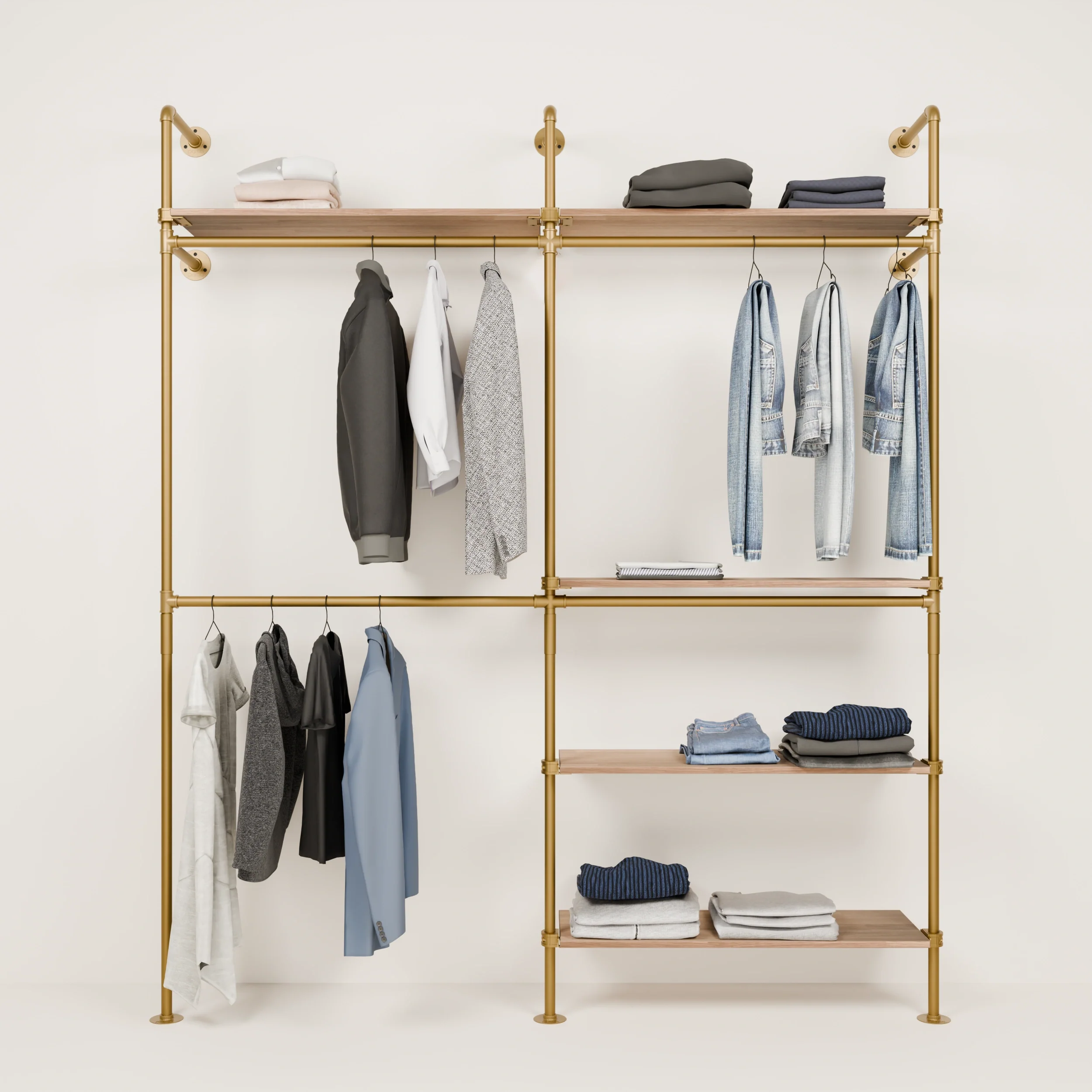 KIM DOUBLE 2 OAK – 5 planken | goud