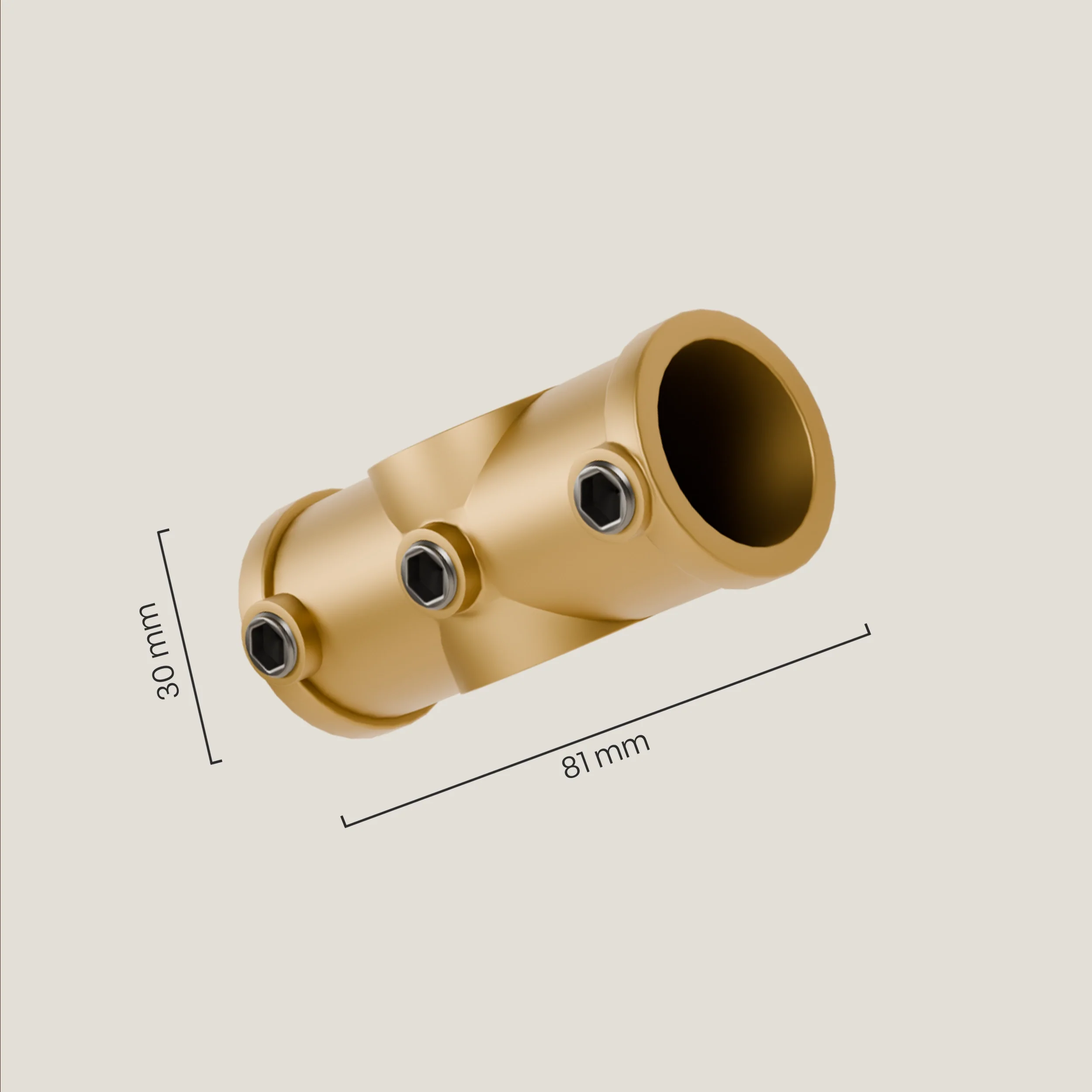 Buisklem 3/4" – goud - Image 2