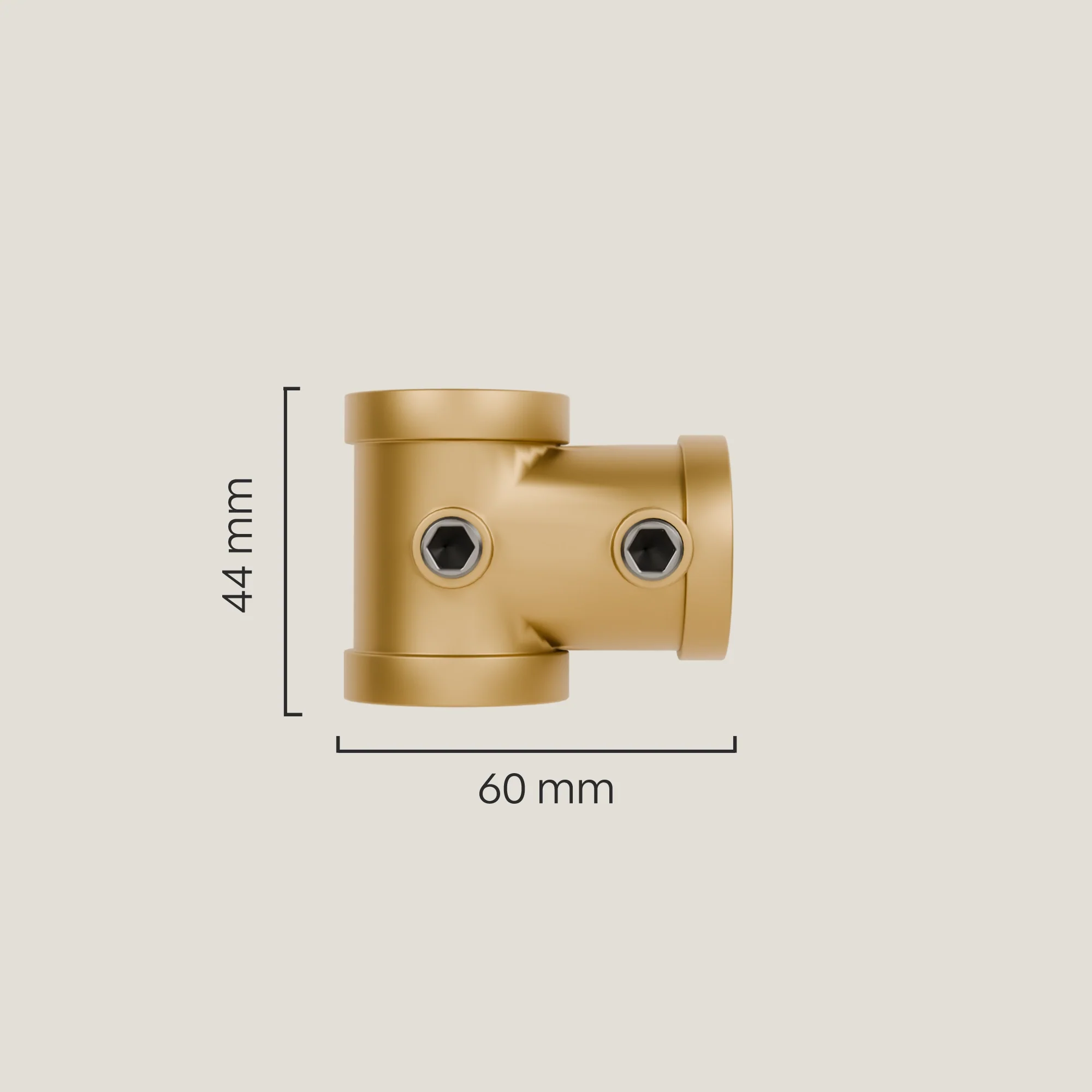 T-klem 3/4" – goud - Image 2