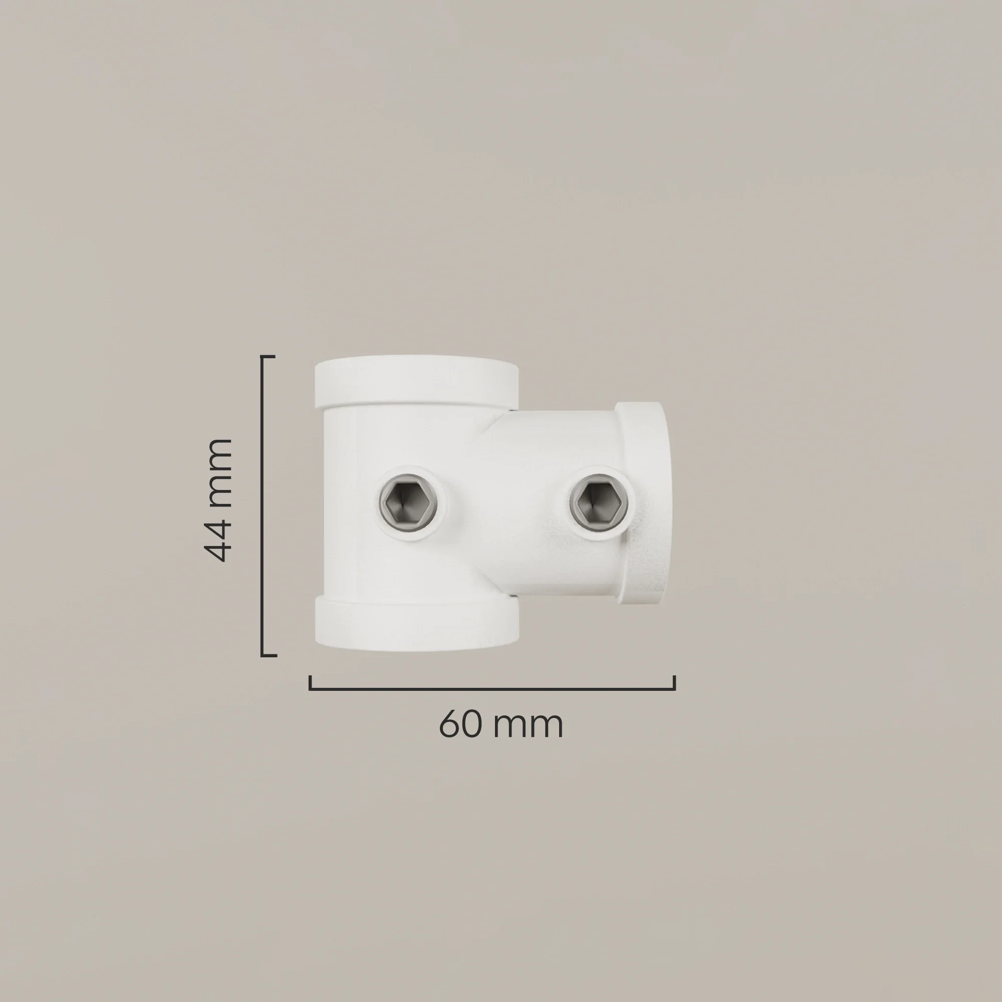 T-klem 3/4" – Wit - Image 2