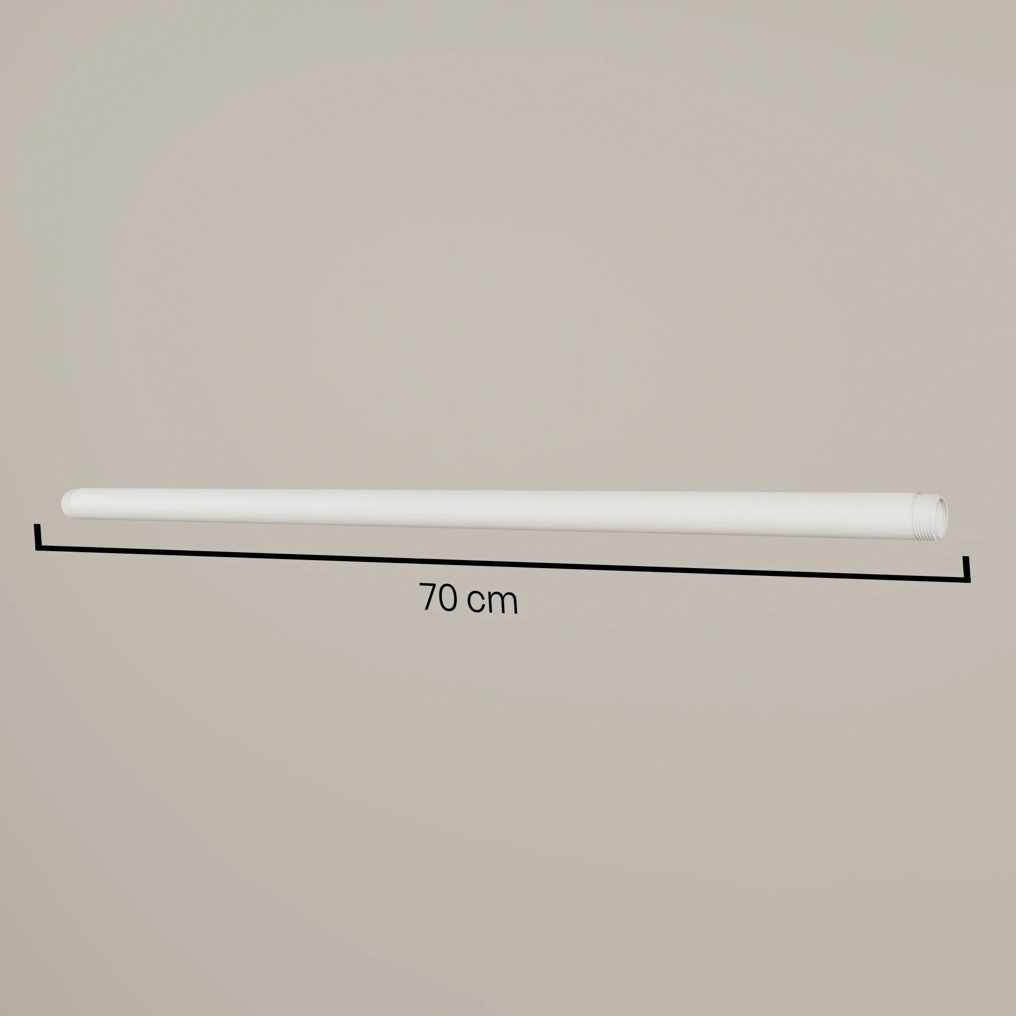 3/4" waterleiding met schroefdraad – wit | Diverse lengtes | Poedercoating | Malle gietijzer - Image 10