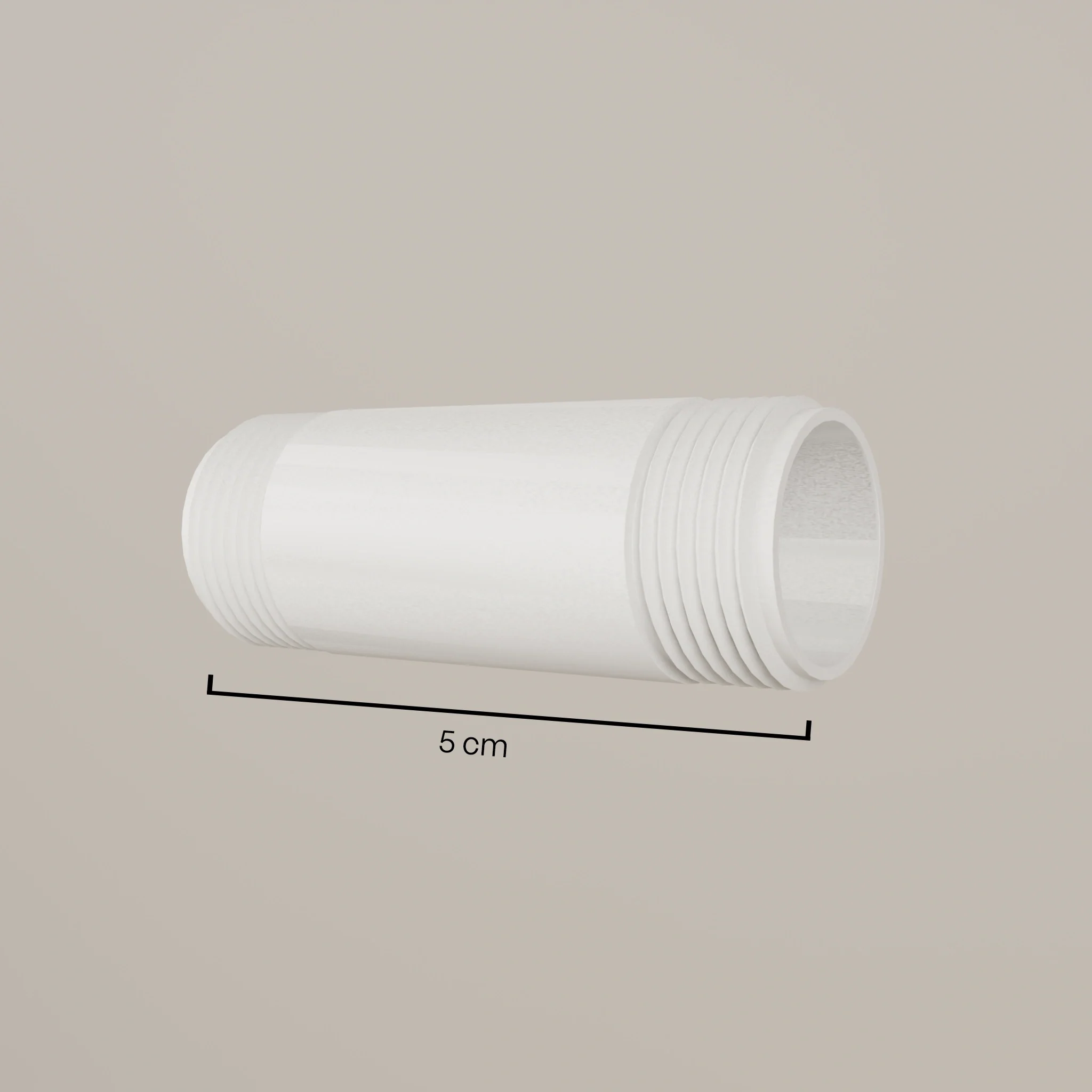 3/4" waterleiding met schroefdraad – wit | Diverse lengtes | Poedercoating | Malle gietijzer - Image 2