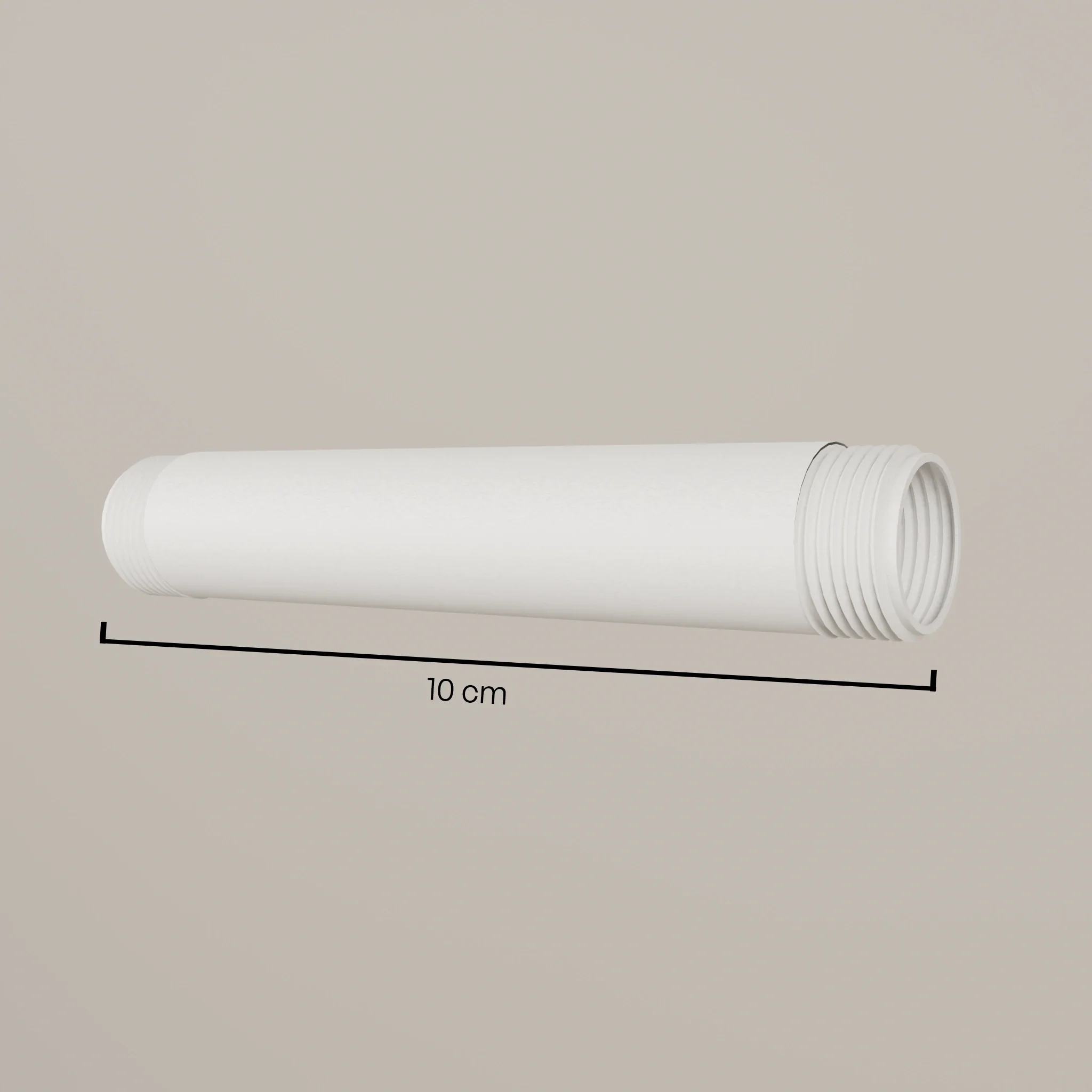 3/4" waterleiding met schroefdraad – wit | Diverse lengtes | Poedercoating | Malle gietijzer - Image 3