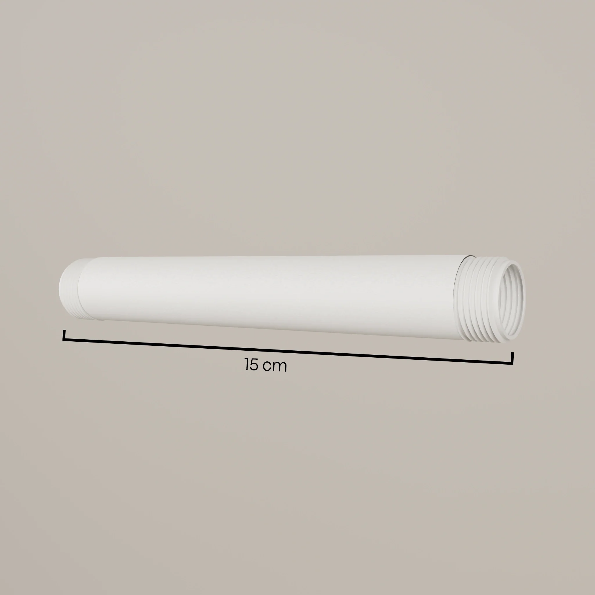 3/4" waterleiding met schroefdraad – wit | Diverse lengtes | Poedercoating | Malle gietijzer - Image 4