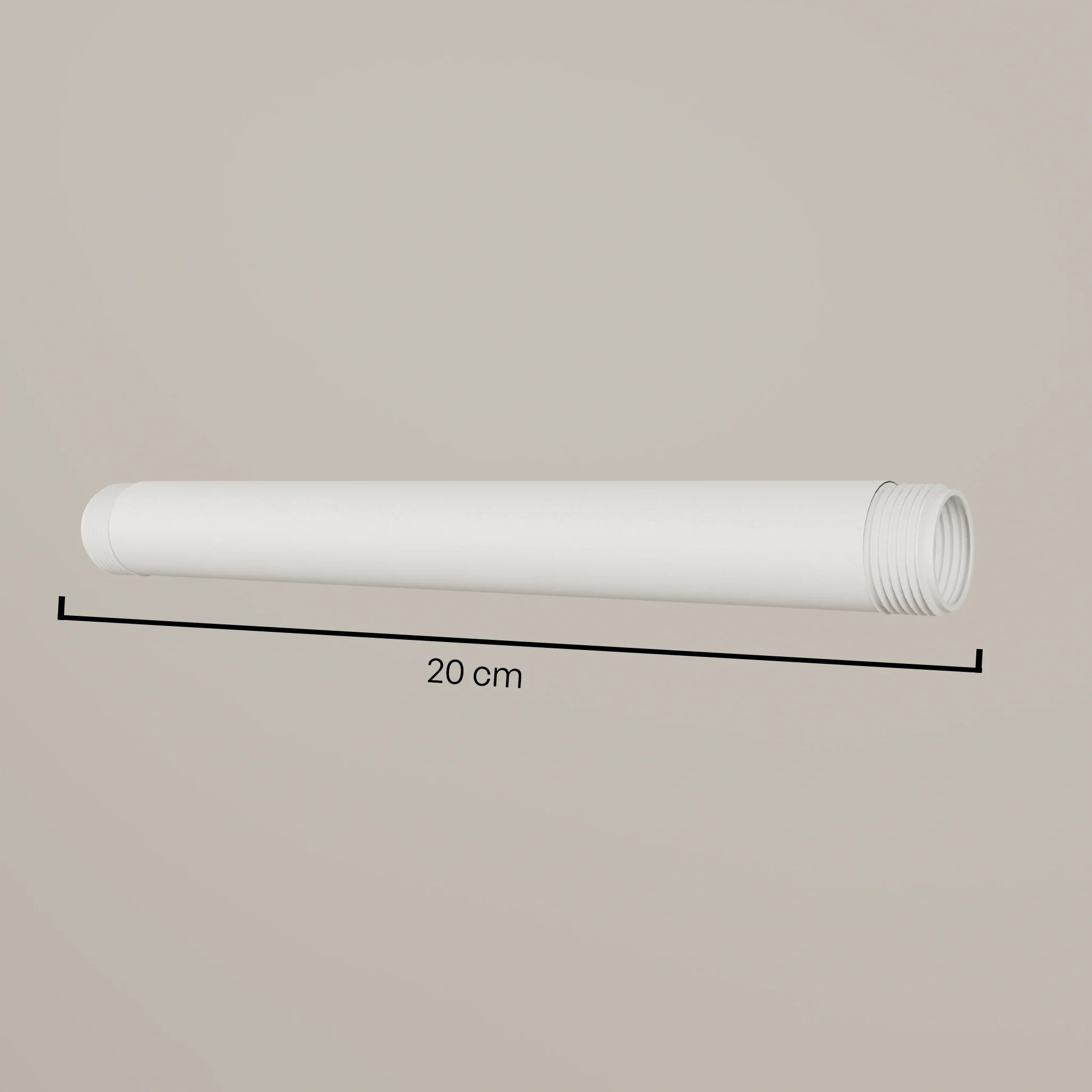3/4" waterleiding met schroefdraad – wit | Diverse lengtes | Poedercoating | Malle gietijzer - Image 5